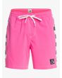 Bañador de natación Quiksilver Original Arch Volley 17" Rosa para hombre cordón