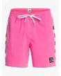 Bañador de natación Quiksilver Original Arch Volley 17" Rosa para hombre cordón