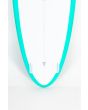 Shortboard Channel Islands Al Merrick Twin Pin 5'11" 32.9L en color turquesa posterior cola