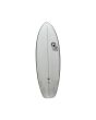 Tabla de Surf Shortboard Full & Cas 5'10" x 22 3/16 x 2 13/16 42L fucsia, gris y blanca posterior