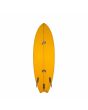 Tabla de surf Shortboard Lost RNF 1996 5'9'' Swallow Tail FCS 2 blanca y amarilla bottom