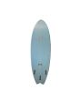 Tabla de surf Shortboard Lost RNF 1996 5'7'' blanca y azul posterior