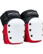 Rodilleras de protección para skate infantiles Pro-Tec Pads Street Gear Junior 3 Pack Open rojas, blancas y negras