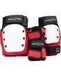 Juego de protecciones de skate infantil Pro-Tec Pads Street Gear Junior 3 Pack Open rojas, blancas y negras