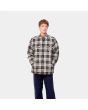 Hombre con sobrecamisa Carhartt WIP Arden Shirt Jacket Arden Check Calico cerrada