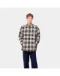 Hombre con sobrecamisa Carhartt WIP Arden Shirt Jacket Arden Check Calico cerrada