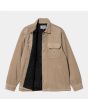 Sobrecamisa de pana Carhartt WIP Whitsome Shirt Jac beige para hombre forro interior