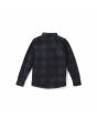Sobrecamisa infantil de forro polar Volcom Bowered azul marino con estampado a cuadros para niño 8-14 años posterior