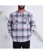 Hombre con sobrecamisa Salty Crew Dawn Patrol Shacket gris frontal