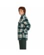 Mujer con sobrecamisa Volcom Silent Sherpa Jacket verde bolsillo