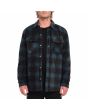 Hombre con sobrecamisa de forro polar Volcom Bowered Fleece Evergreen