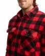 Hombre con sobrecamisa de forro polar Volcom Bowered Fleece Roja a cuadros bolsillos