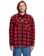 Hombre con sobrecamisa de forro polar Volcom Bowered Fleece Roja a cuadros
