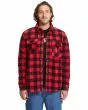 Hombre con sobrecamisa de forro polar Volcom Bowered Fleece Roja a cuadros