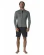 Hombre con chaqueta de neopreno Vissla Solid Sets 2mm Front Zip Jacket Moss 
