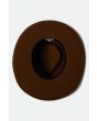 Sombrero Brixton Marlow Rancher Hat color café con ala ancha para mujer interior
