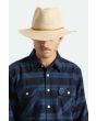 Hombre con Sombrero de paja Brixton Wesley Straw Packable Fedora ala