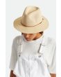 Mujer con Sombrero de paja Brixton Wesley Straw Packable Fedora ala