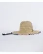 Sombrero protector de paja Hurley Java Straw Hat Khaki para hombre posterior