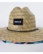 Sombrero protector de paja Hurley Java Straw Hat Khaki para hombre parche