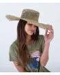 Mujer con Sombrero protector de paja Hurley W' Lisbon Straw Hat Beige ala ancha