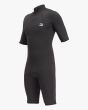 Springsuit Billabong Absolute 2/2mm con manga corta y cremallera en la espalda negro para hombre izquierda