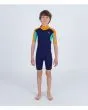 Niño con Traje de surf de primavera con manga corta y cremallera en la espalda Hurley Kid Advant 2/2mm Azul