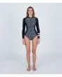 Mujer con traje de surf de primavera con manga larga Hurley Woman Advant 2mm Springsuit Animal