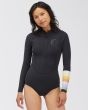 Mujer con Traje de surf de primavera con manga larga Billabong Salty Dayz Light 1mm negro