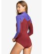 Mujer con Springsuit con manga larga y cremallera en la espalda Roxy 1.5mm Rise Granate posterior