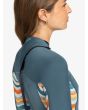 Mujer con Traje de surf de primavera con manga larga y cremallera en la espalda Roxy 2mm Swell Series Starglazer Back Zip