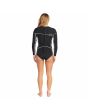 Mujer con Springsuit de manga larga y cremallera trasera Volcom Modulator 1mm Long Sleeve Back Zip negro posterior