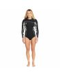 Mujer con Springsuit de manga larga y cremallera trasera Volcom Modulator 1mm Long Sleeve Back Zip negro