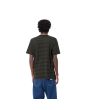Hombre con Camiseta de manga corta Carhartt WIP Verner Pocket Verner Stripe Dark Navy/Office Green posterior
