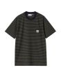 Camiseta de manga corta con bolsillo Carhartt WIP Verner Pocket azul marino oscuro y verde para hombre 