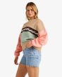 Mujer con Sudadera Oversize Billabong 73 Days Cabo Multicolor lateral