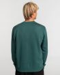 Hombre con sudadera Billabong Shine verde esmeralda espalda