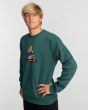 Hombre con sudadera Billabong Shine verde esmeralda lateral
