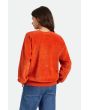 Mujer con sudadera sin capucha Brixton Dazed Crew naranja espalda