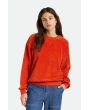 Mujer con sudadera sin capucha Brixton Dazed Crew naranja