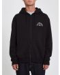Sudadera con capucha y cremallera Volcom Extends negra para hombre
