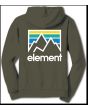 Sudadera con capucha y cremallera Element Brand Joint Army para hombre posterior