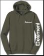 Sudadera con capucha y cremallera Element Brand Joint verde oscuro para hombre