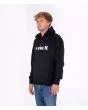 Hombre con sudadera con capucha Hurley One and Only Solid Core negra izquierda