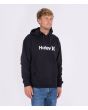 Hombre con sudadera con capucha Hurley One and Only Solid Core negra derecha