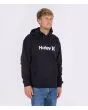 Hombre con sudadera con capucha Hurley One and Only Solid Core negra derecha