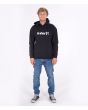 Hombre con sudadera con capucha Hurley One and Only Solid Core negra frontal