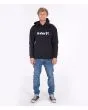 Hombre con sudadera con capucha Hurley One and Only Solid Core negra frontal