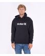 Hombre con sudadera con capucha Hurley One and Only Solid Core negra