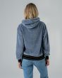 Mujer con sudadera con capucha Lightning Bolt Heavy Sea azul posterior